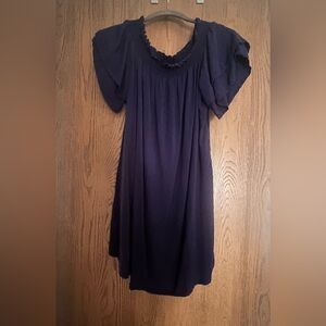Navy Blue Short Sleeve Dress from Anthropologie